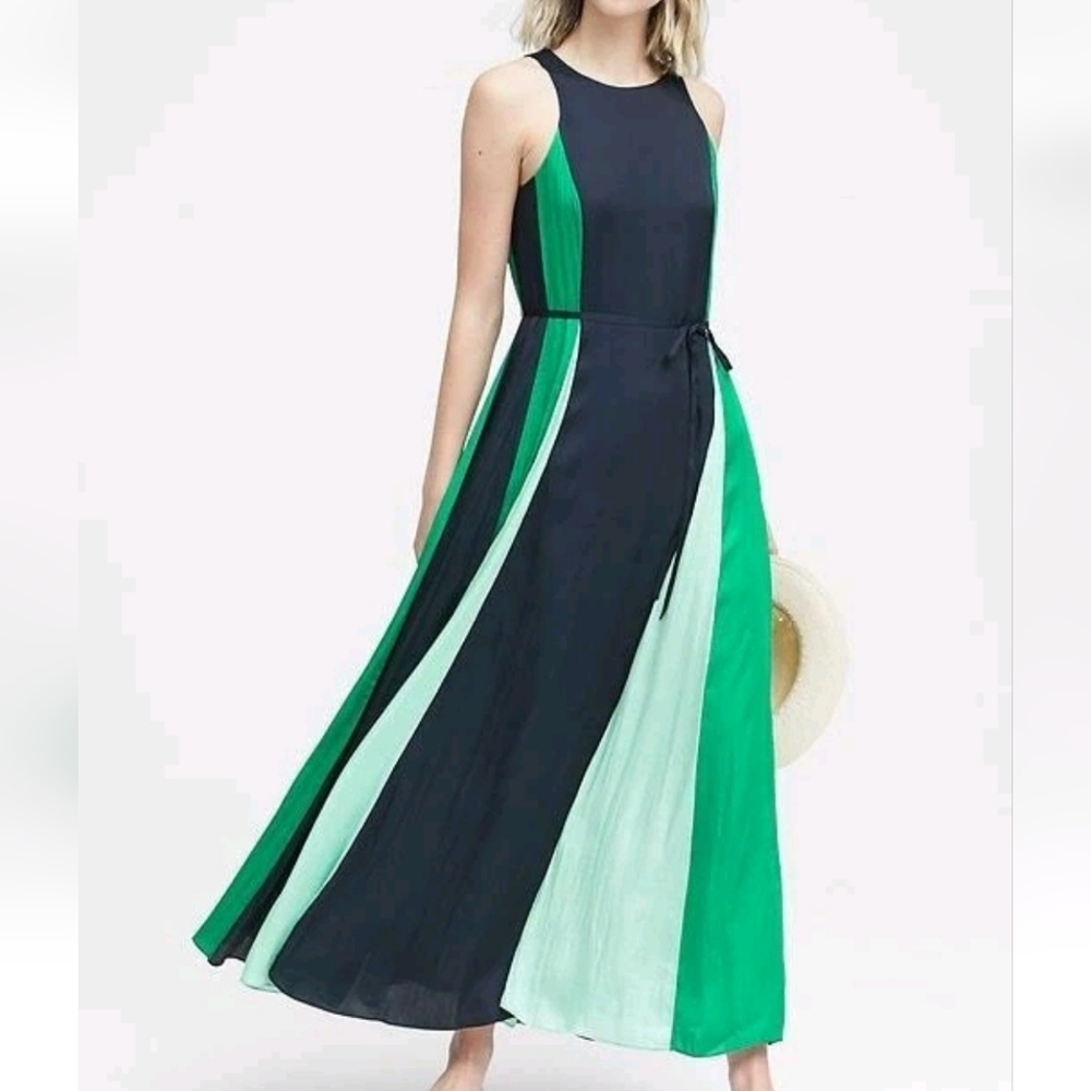 Banana Republic colorblock Paneled Maxi Dresssize 0 petite